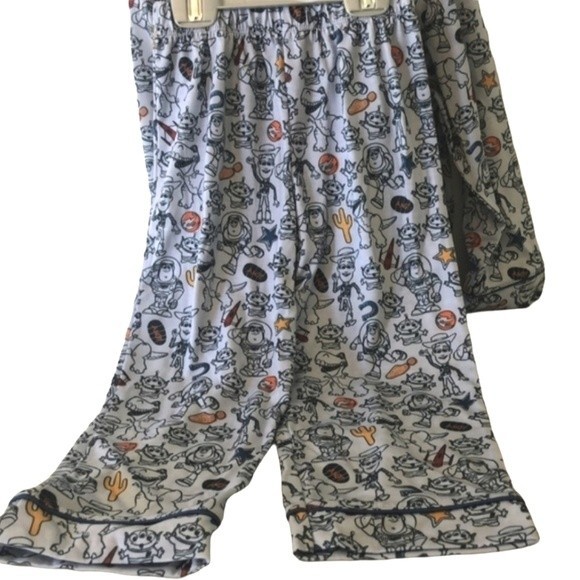 NWT PAJAMAS DISNEY TOY STORY 2 PIECE SHIRT PANTS WOODY BUZZ SUPER SOFT SIZE 4 - Picture 4 of 6